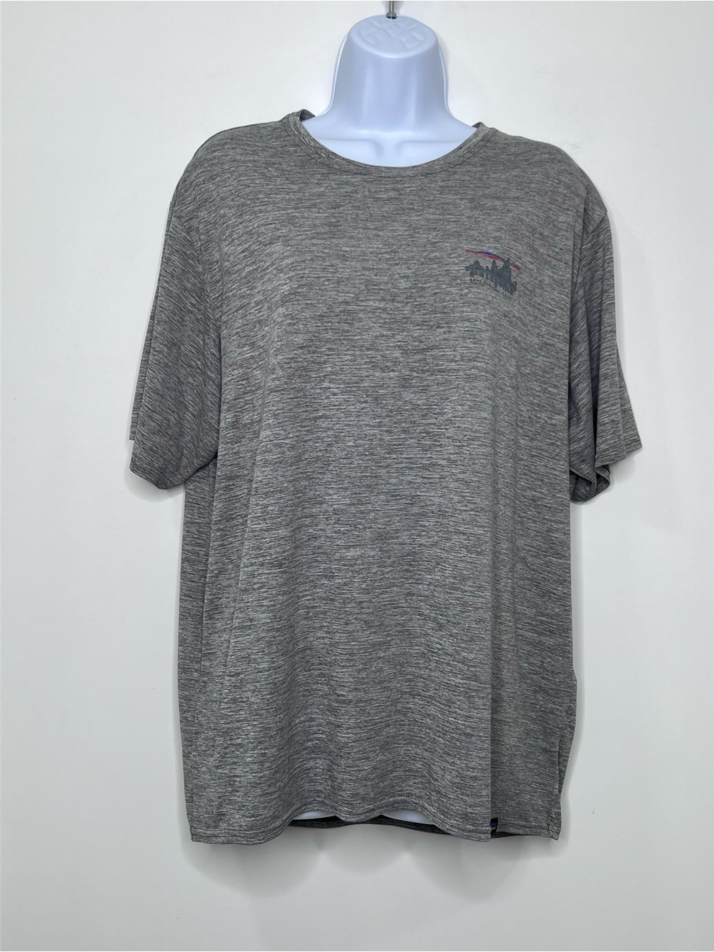Patagonia Gray Heather Short Sleeve Athletic Material Top